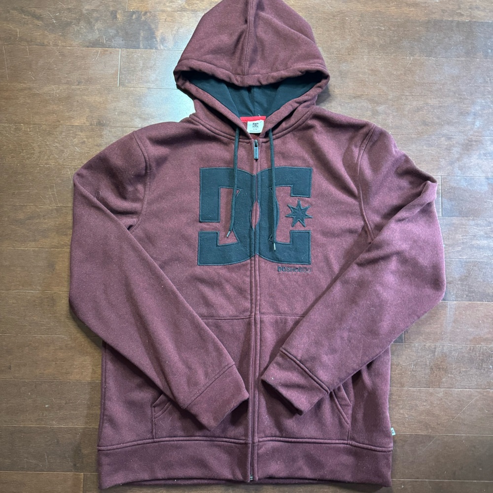 DC Red zip up hoodie